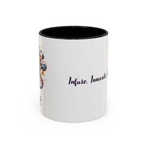 Infundir. Inovar. Inspirar. - Caneca de Café com Detalhes Inspiradores