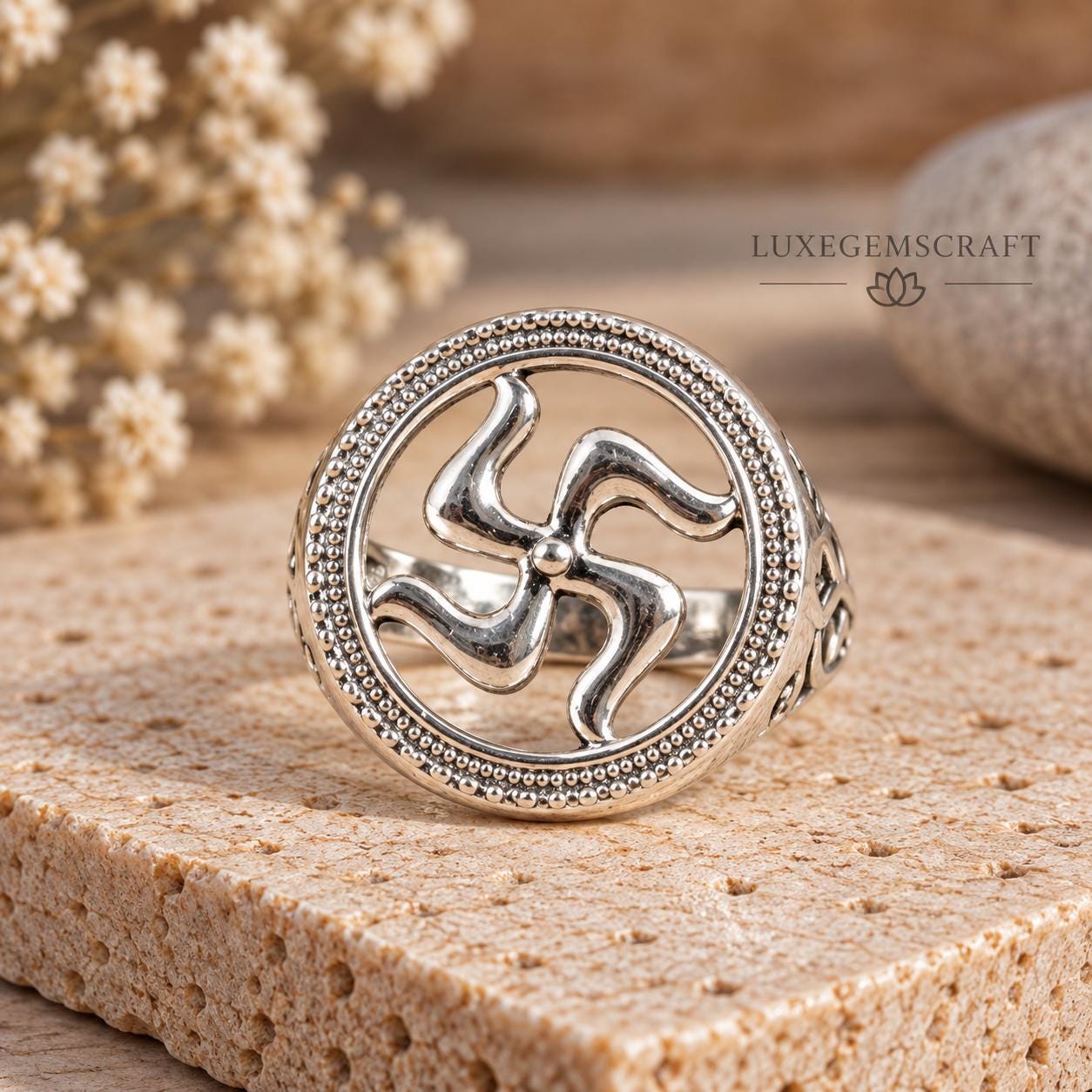 Swastik Ring - Etsy