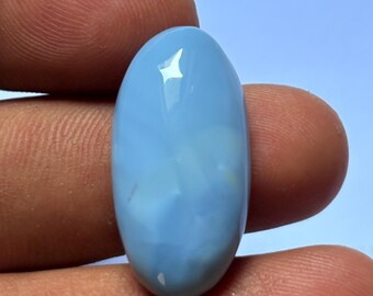 Blue Opal Cabochon: Handmade Gemstone (30X15mm, 24Cts)