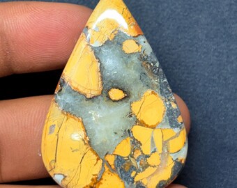 Cabujón de Jaspe Maligano: Piedra preciosa hecha a mano (51 x 35 mm, 84 quilates)