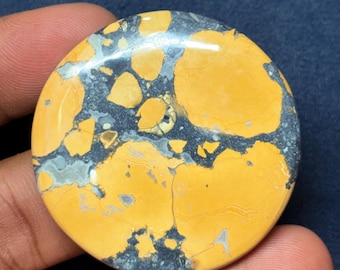 Cabujón de Jaspe Maligano: Piedra preciosa hecha a mano (45 x 45 mm, 111 quilates)