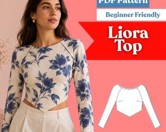 Women's Boat Neck: Raglan Knit Top Sewing Pattern (PDF Digital Download, XXS-5XL)
