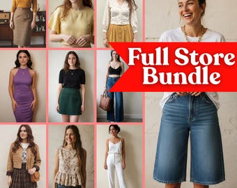 Whole Shop PDF Sewing Pattern Bundle – Women’s Wardrobe Set (Dresses, Tops, Skirts, Pants)
