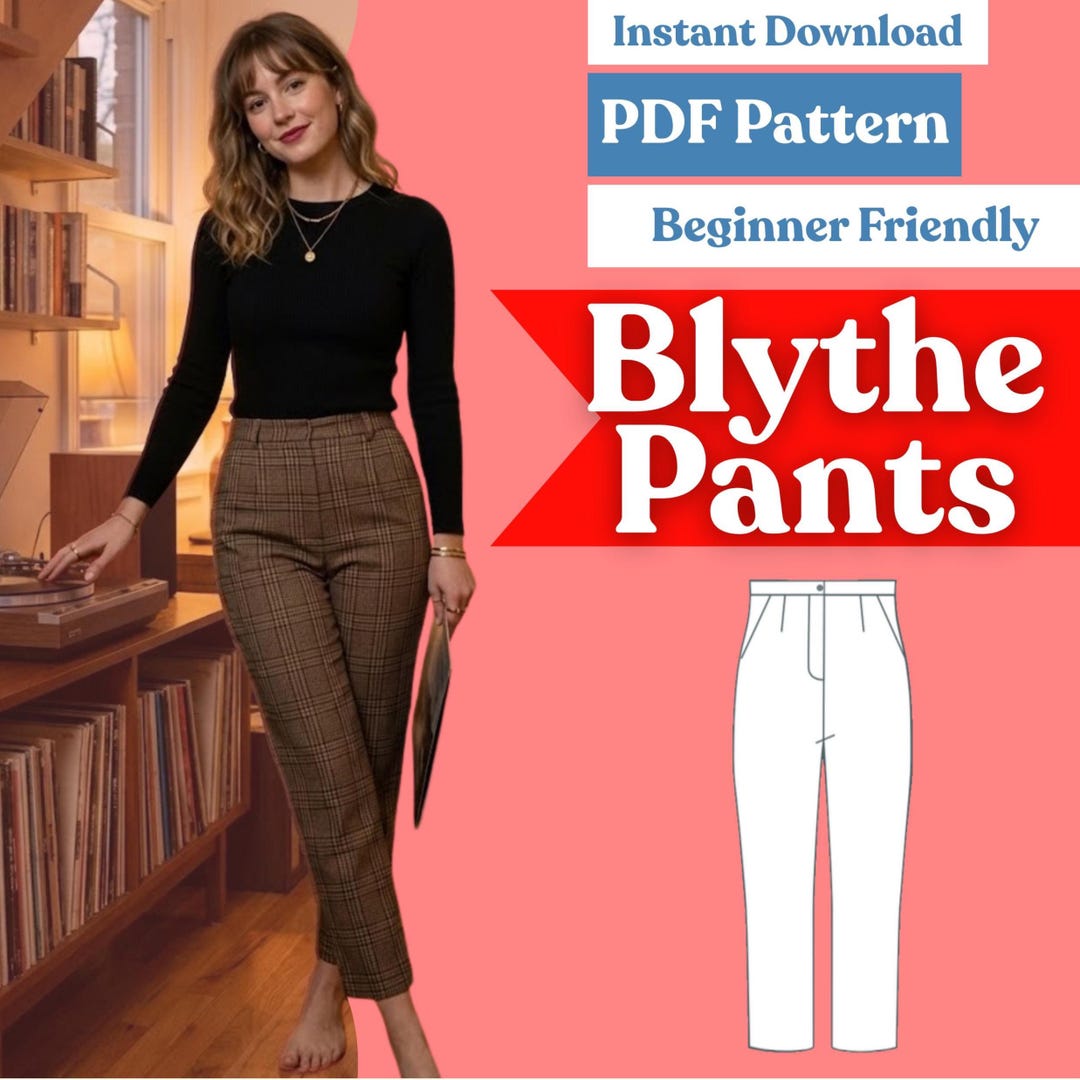 Capri Pattern Capri Pants Sewing Pattern: 70s Tapered Trousers With Fly Front and ...