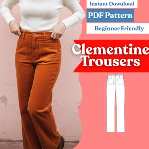 Schnittmuster für gerade Hose (PDF, A0/A4/US-Letter + Projector, XXS–5XL)