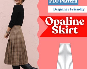 Sunray Pleated Skirt Sewing Pattern – Midi Knife-Pleat (PDF, A0/A4/US-Letter, XXS–5XL)