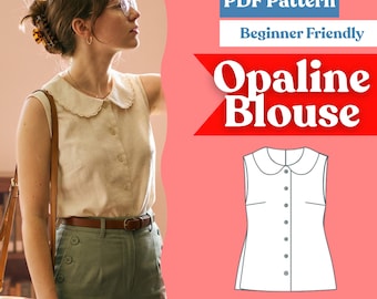 Collared Trapeze Mini Dress Sewing Pattern: Princess Seam A-Line Dress with Pockets (PDF Instant Download, XXS–5XL)