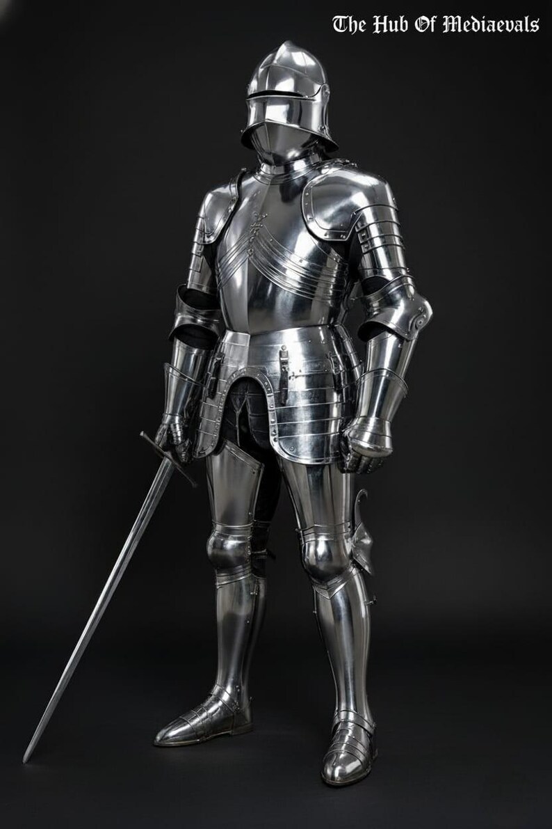 Medieval Full Body Armor Suit, 18 Gauge Steel Knight Cosplay Armor ...