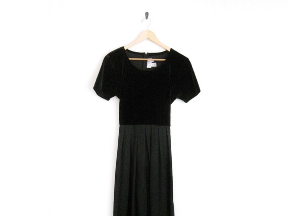 90s black dress with white shirt