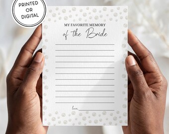 Juego de perlas para despedida de soltera / Impreso y enviado o descarga digital / Tarjetas de 5x7 pulgadas