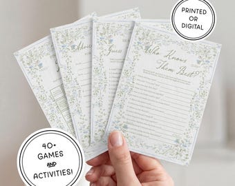 Bridal Shower Games Bundle | Vintage Tea Party Theme | Printed or Digital
