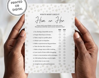 Pearls Bridal Shower Game | Printed & Shipped or Digital Download | 5x7 Cards