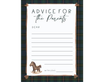 Carte de vœux pour les parents inspirés du tartan écossais classique preppy | Imprimé 5 x 7 | Thème ours en peluche BCBG | Lot de 10, 30 ou 50