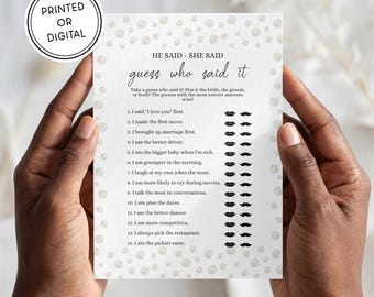 Pearls Bridal Shower Game | Printed & Shipped or Digital Download | 5x7 Cards