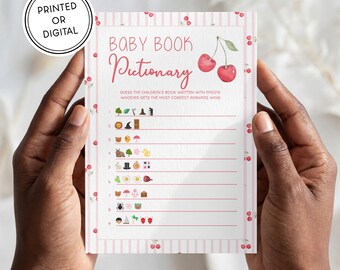 Cherry Themed Baby Shower Game | Printed or Digital Download | Hand Illustrated | She's the Cherry On Top