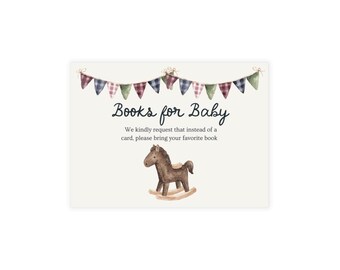 Carte de voeux inspirée du tartan classique de style preppy | Livres pour bébé | Thème ours en peluche | 5,5 x 4,25 po. Imprimé | Lot de 10, 30, 50