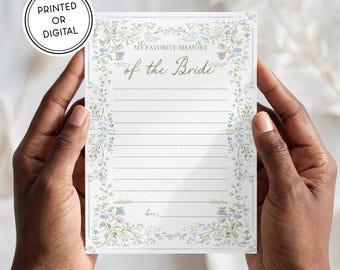 Vintage Tea Party Bridal Shower Game | Printed & Shipped or Digital | 5x7 | Watercolor Hand Illustrated | Tea with the Bride to be