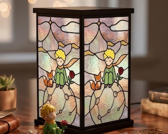 The Lit.tle Pr.in.ce Resin Lantern Lamp, Whimsical Desk Lamp Decor, Beloved Story Character Light, Birthday Gift