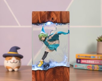 Coco WHA Resin Lamp,  witch hat atelier Night Light, Anime Figure, Desk Decor, Cute Gift For Her
