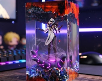 NEW DESIGN Dottore Genshin Impact Resin Lamp, Handmade Night Light, Anime Figure, Desk Decor, Gift For Gamers