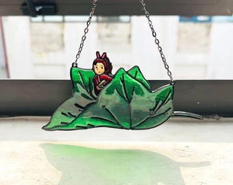 The Secret World Of Arr.iet.ty Inspired Resin Suncatcher, Gh.ib.li Fan Art Window Ornament, Botanical Fairy Acrylic Decor Gift