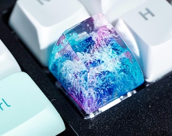 Vibrant Underwater Artisan Keycap, Resin ESC Key For Mechanical Keyboards, Unique Gamer Gift, Desk Aesthetic Upgrade, Birthday Gift