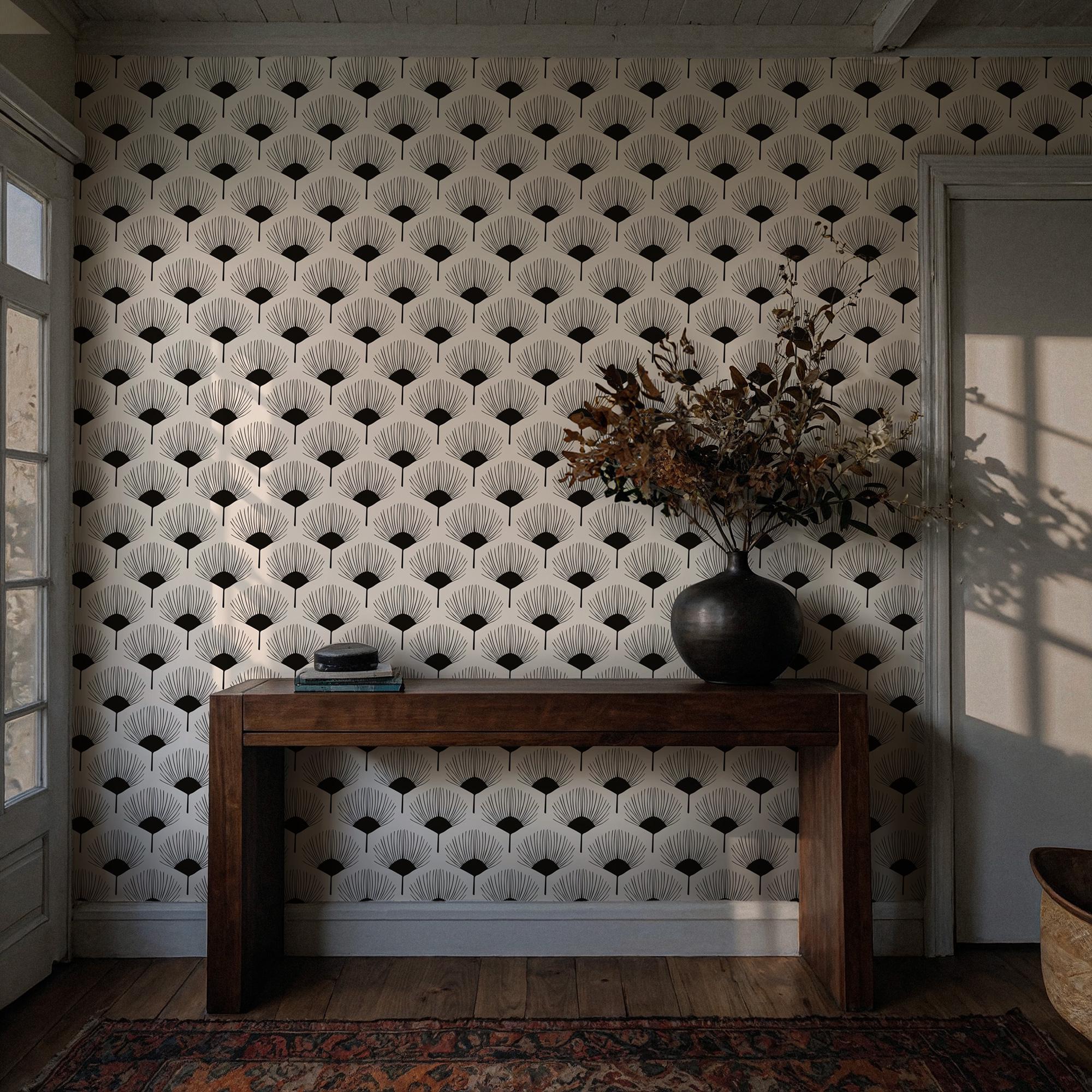 Deep Look Black and White Concept 3D Wallpaper - Symmetrical Abstract ...