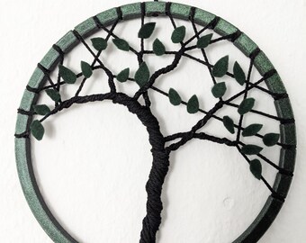 Yggdrasil World Tree Pendant, Handmade Nordic Decor, Wall or Window Decor, Mythology Decor, Unique Item
