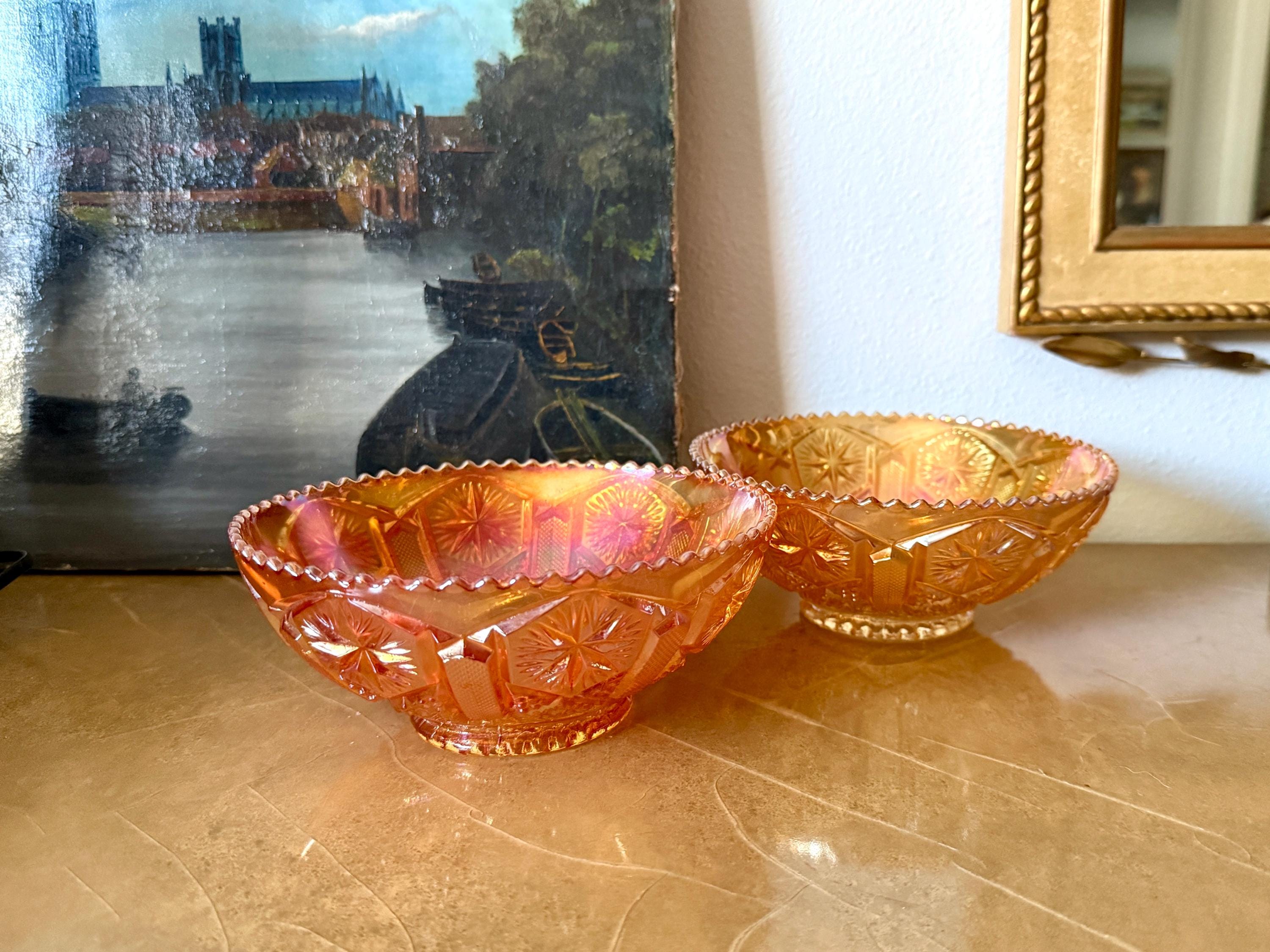 Yellow Carnival Glass - Etsy