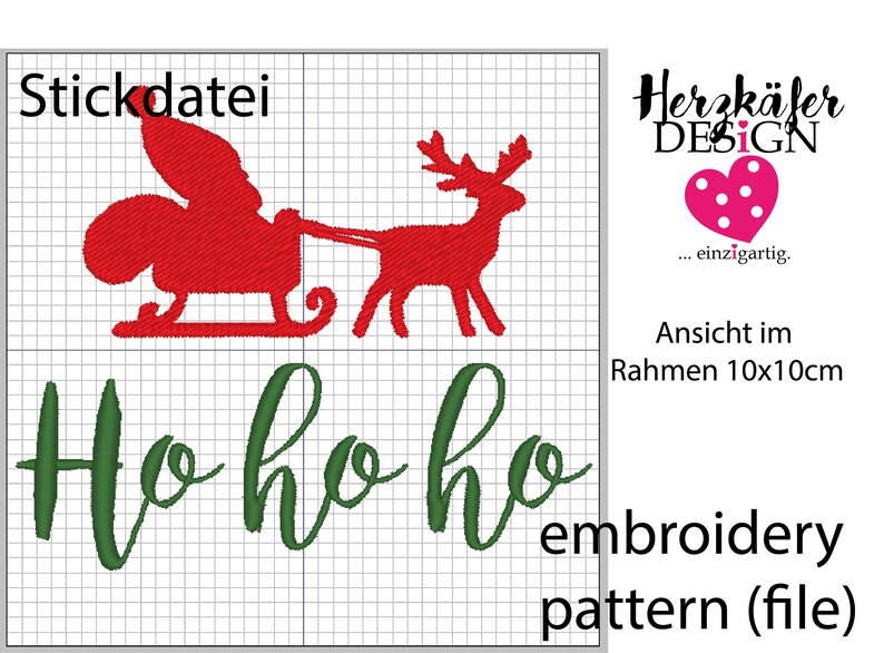 Ho ho ho Stickdatei 5er Set Weihnachtsmann Nikolaus mit Etsy