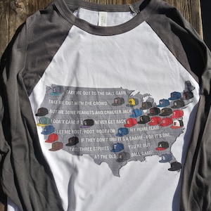 Ballpark Map - Print / Bball tee