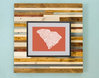 South Carolina County Map - Hand Drawing