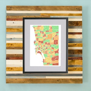 San Diego County Map - Hand Drawing