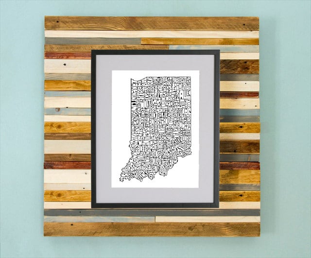 Indiana County Map Hand Drawing | Etsy