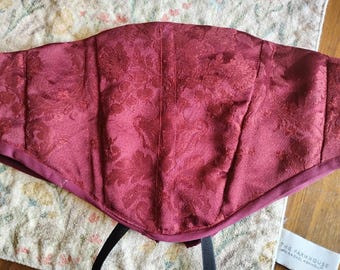 Red brocade corset belt