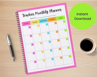 Ultimate Teacher Planner | Editable Daily, Weekly & Monthly Lesson Plan | Printable Classroom Organizer