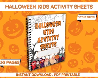 Halloween Activity Bundle for Kids | 30 Printable Pages | Mazes, Coloring, Dot to Dot & More