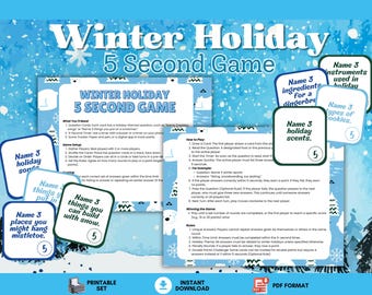 Winter Holiday 5 Second Game | Classroom Brain Break (Digital Download)