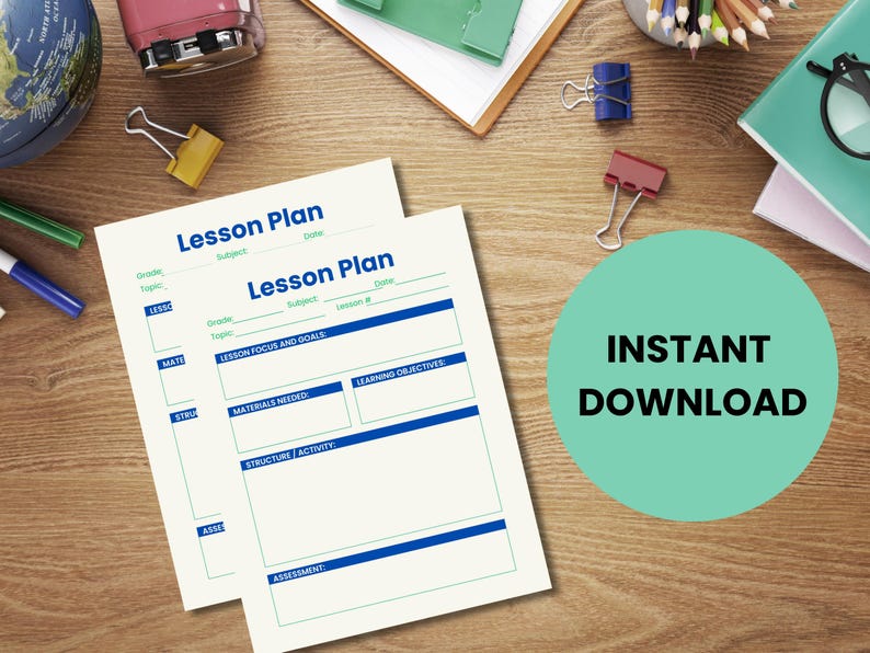 Two's Lesson Plan Chart Editable Lesson Plan Template: Printable Teacher Planner (PDF) - Etsy
