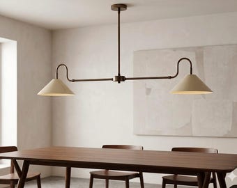 Brass Linear Chandelier: Mid Century Modern Chandelier Lighting Fixtures Kitchen Island kücheninsel