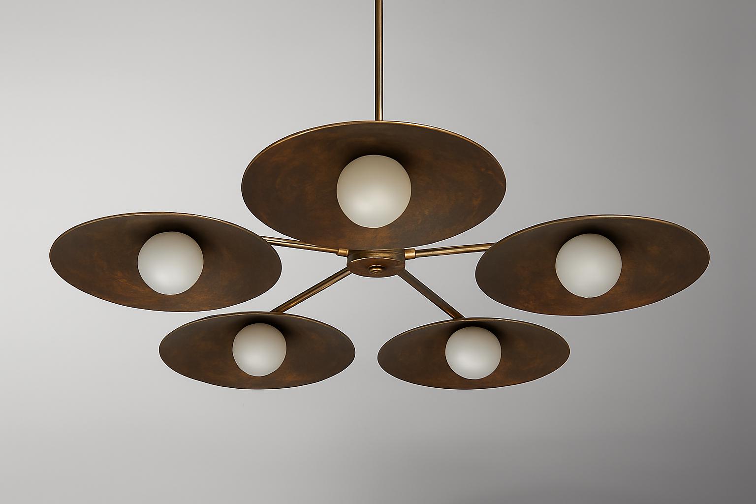 真鍮スプートニクシャンデリアライト：ミッドセンチュリーモダン