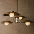 Brass Sputnik Chandelier Light: Mid Century Modern Dining Table Chandelier Lighting Fixture