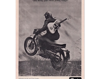 GROSSES Fender Jaguar Vintage Werbeplakat