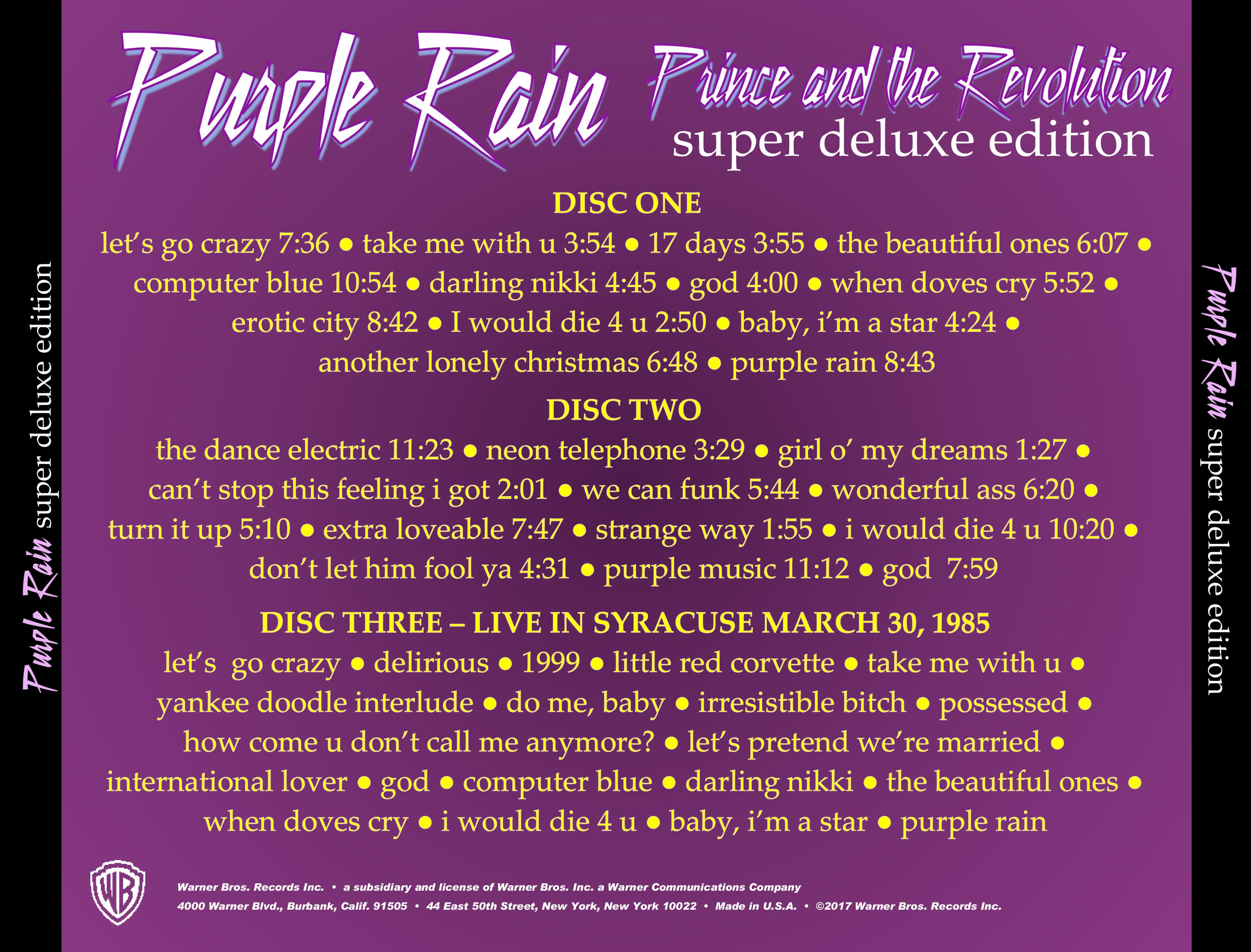Prince - Purple Rain [3-CD] - Super Deluxe Edition Purple Rain