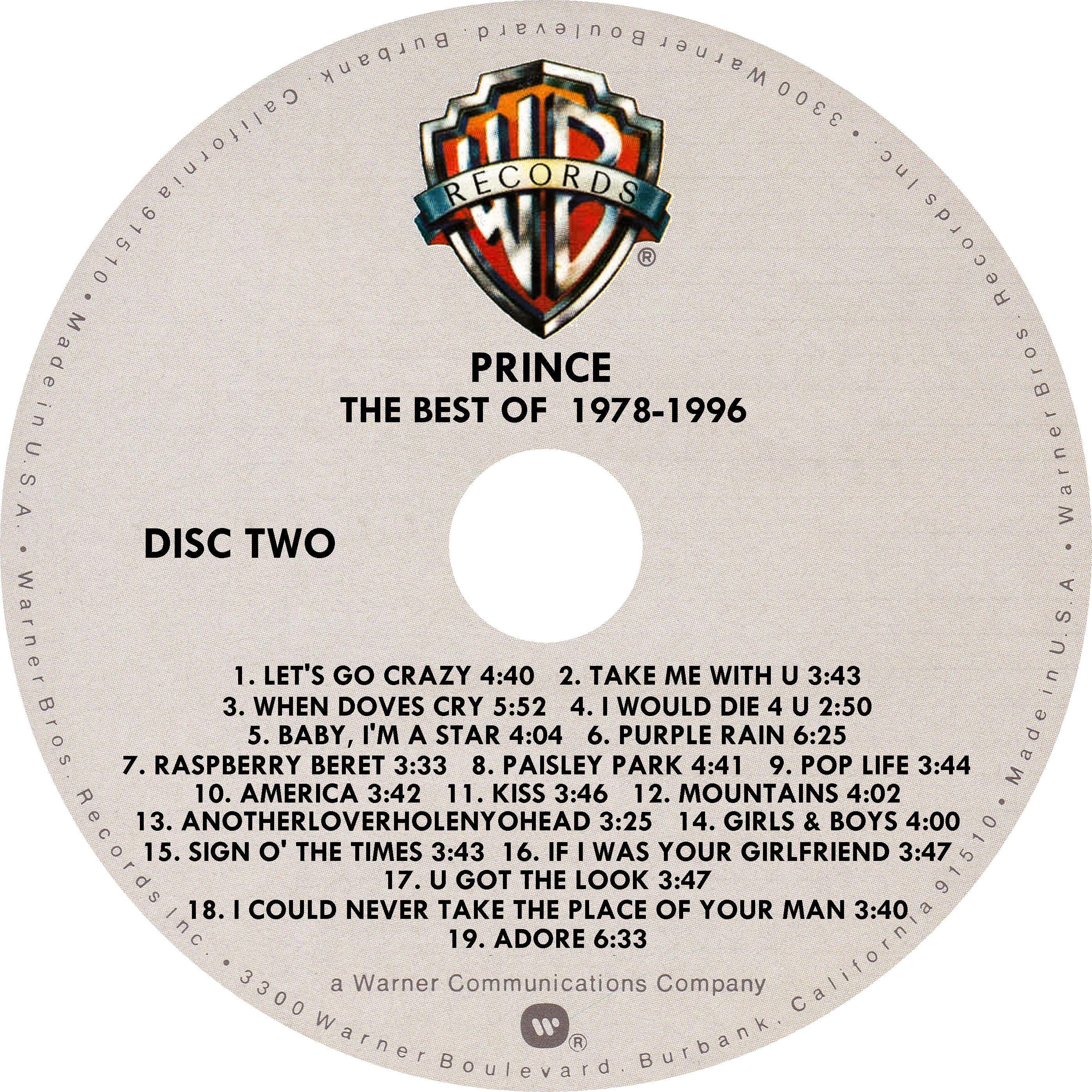 プリンス - ザ・ベスト・オブ 1978-1996 [4枚組CD] パープル・レイン