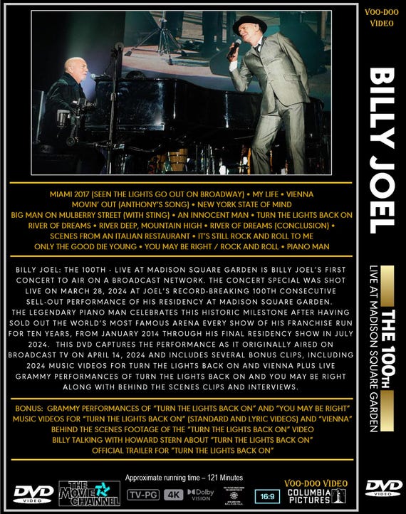 Billy Joel - the 100th - Live at Madison Square Garden [DVD] March