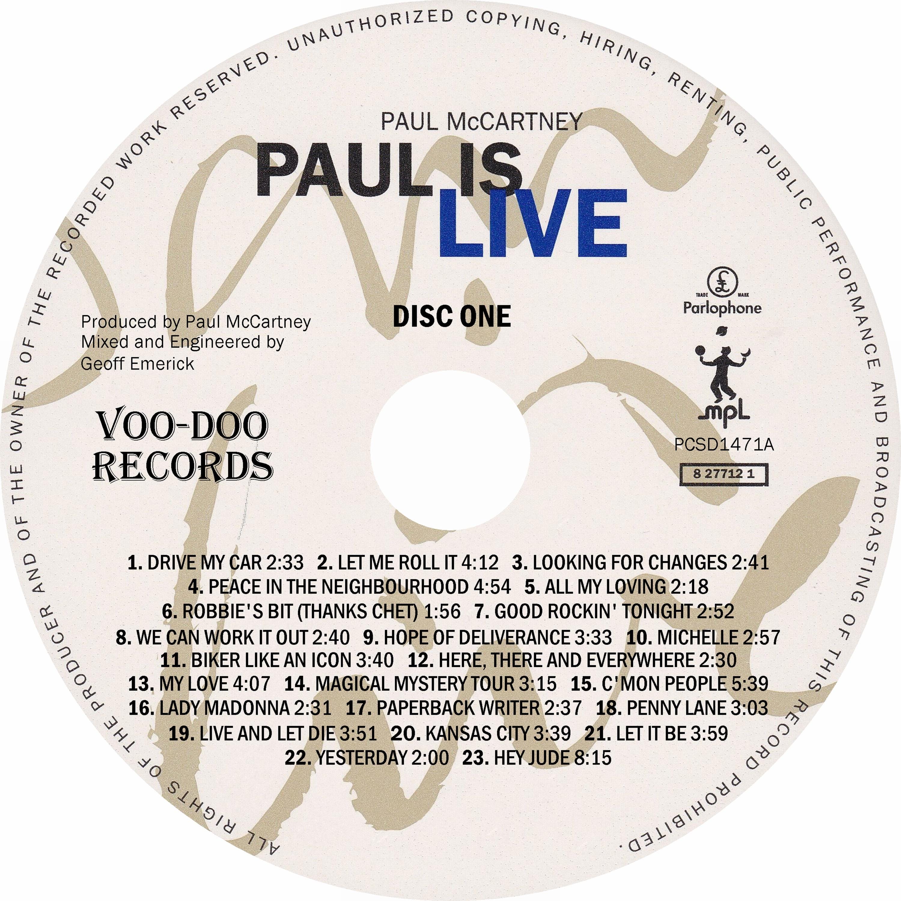 パ*ン様 【激レア】PAUL IS COOL - PAUL McCARTNEY Paul Mccartney - Paul is Live [3-CD] 1993 - Full Album With Over