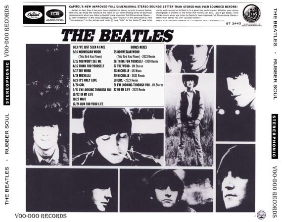 The Beatles - Rubber Soul - 2024 CD Stereo + Mono + 8 Bonus Tracks