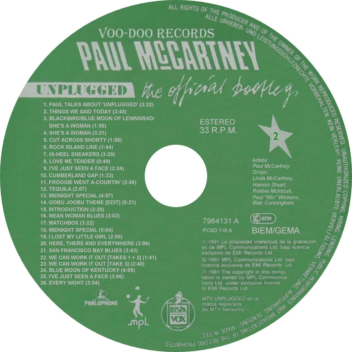 Paul Mccartney - Unplugged [3-CD] Live 1991 - Complete Performance With ...