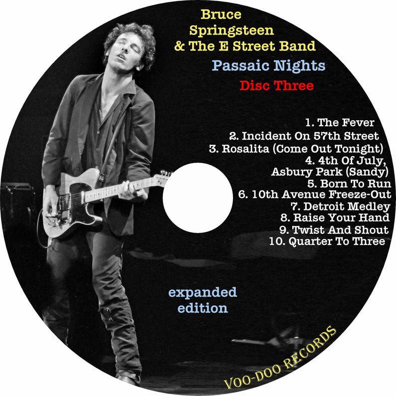Bruce Springsteen - Passaic Nights [3-CD] En vivo el 9/78 TODAS las ...